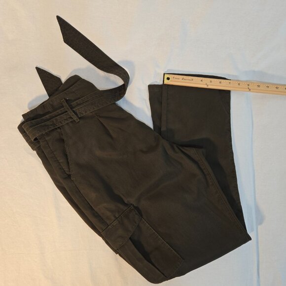 GOOD AMERICAN Hunter Green Belt Hi-Rise Drapey Cargo Pant Size 6/28 New NO Tag! - Picture 16 of 16